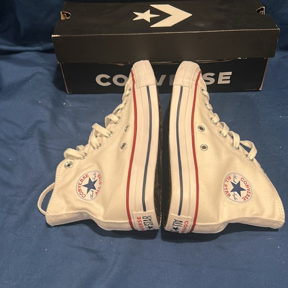 Converse- All star hi, Optical White, 5.5 women QS - Picture 3 of 5